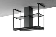 Airforce ANTARES 140cm Island Cooker Hood with Touch Controls in Black Steel Finish