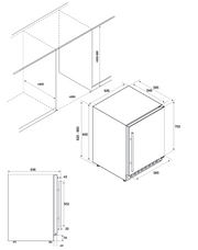 Airforce BACCO 60cm Free standing-Under Cabinet Dual Zone Premium 46 Bottle Wine Cellar