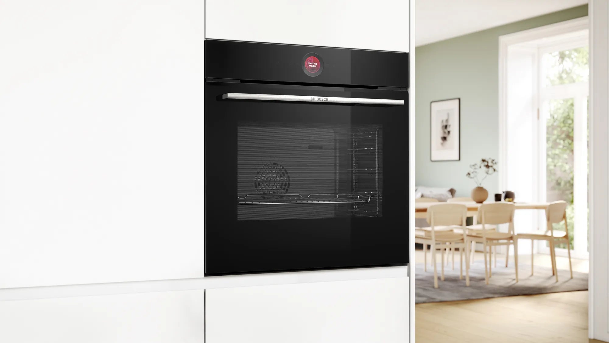 Bosch HBG7341B1B Series 8 Built-in oven with Digital Control Ring and TFT-touchdisplay. Assist function for meals, Air Fry, Home Connect for control via the App.