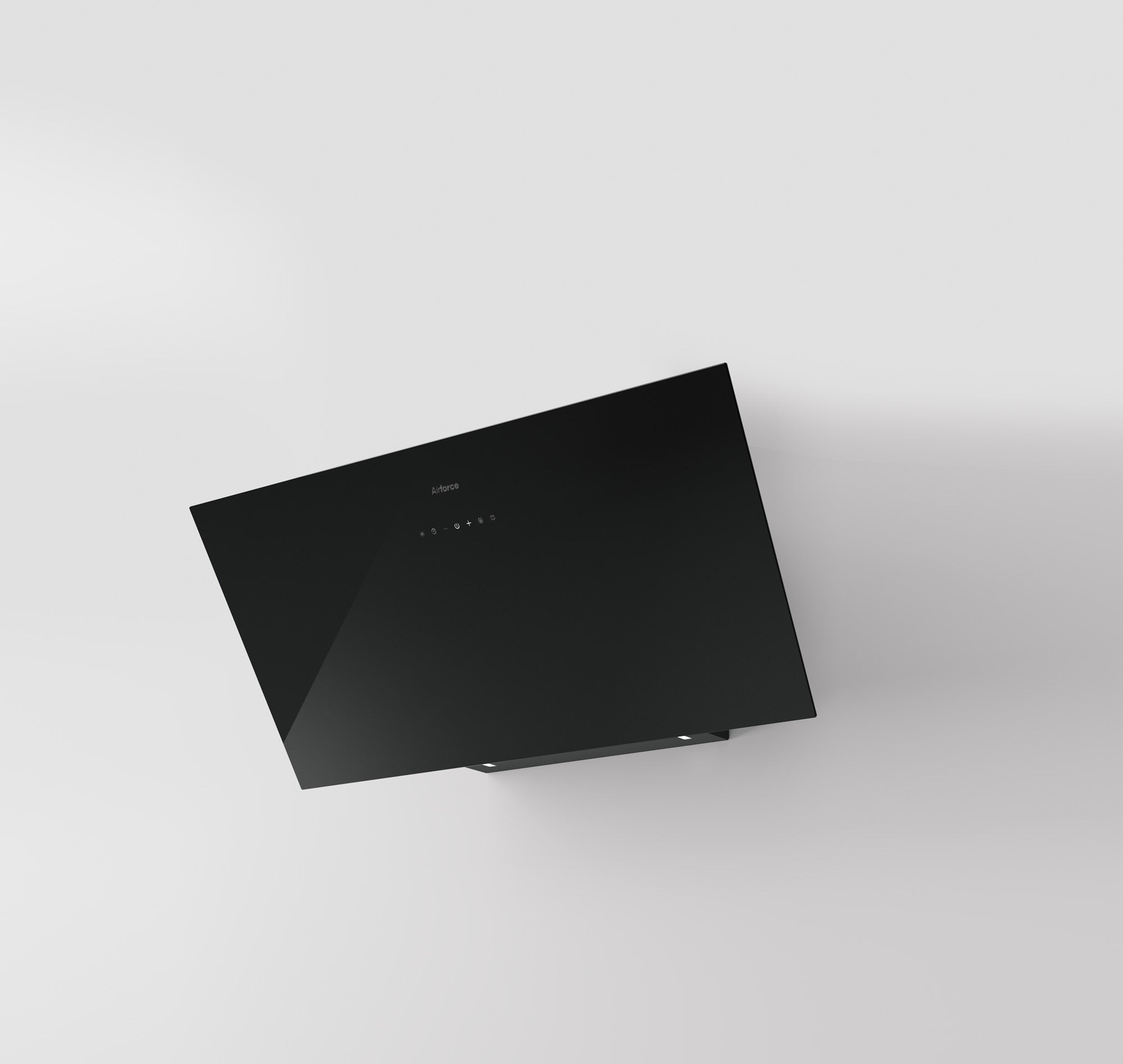 Airforce CLIO 80cm Vertical Inclined Cooker Hood with Touch Control in Black Glass Finish