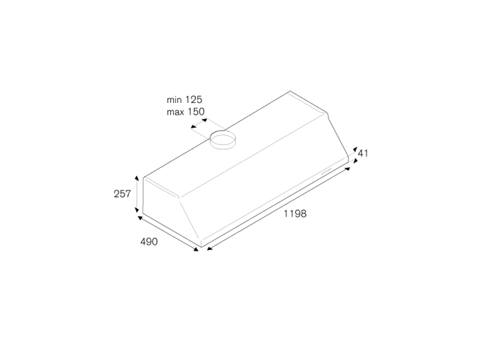 Bertazzoni KU120PRO1XA 120 Undermount Hood 1 Motor Professional Series-Stainless Steel