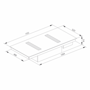 Esistyle 110cm 5 Zone Induction Hob with double downdraft extraction- E047000014