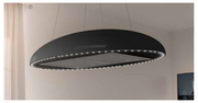 Airforce Eclipse 90cm Island Cooker Hood In Black Finish with LED lighting Surround