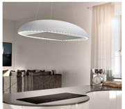 Airforce Eclipse 90cm Island Cooker Hood Satin White Finish with LED Surround