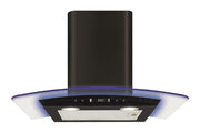 CDA EKP60BL Curved glass extractor with edge lighting