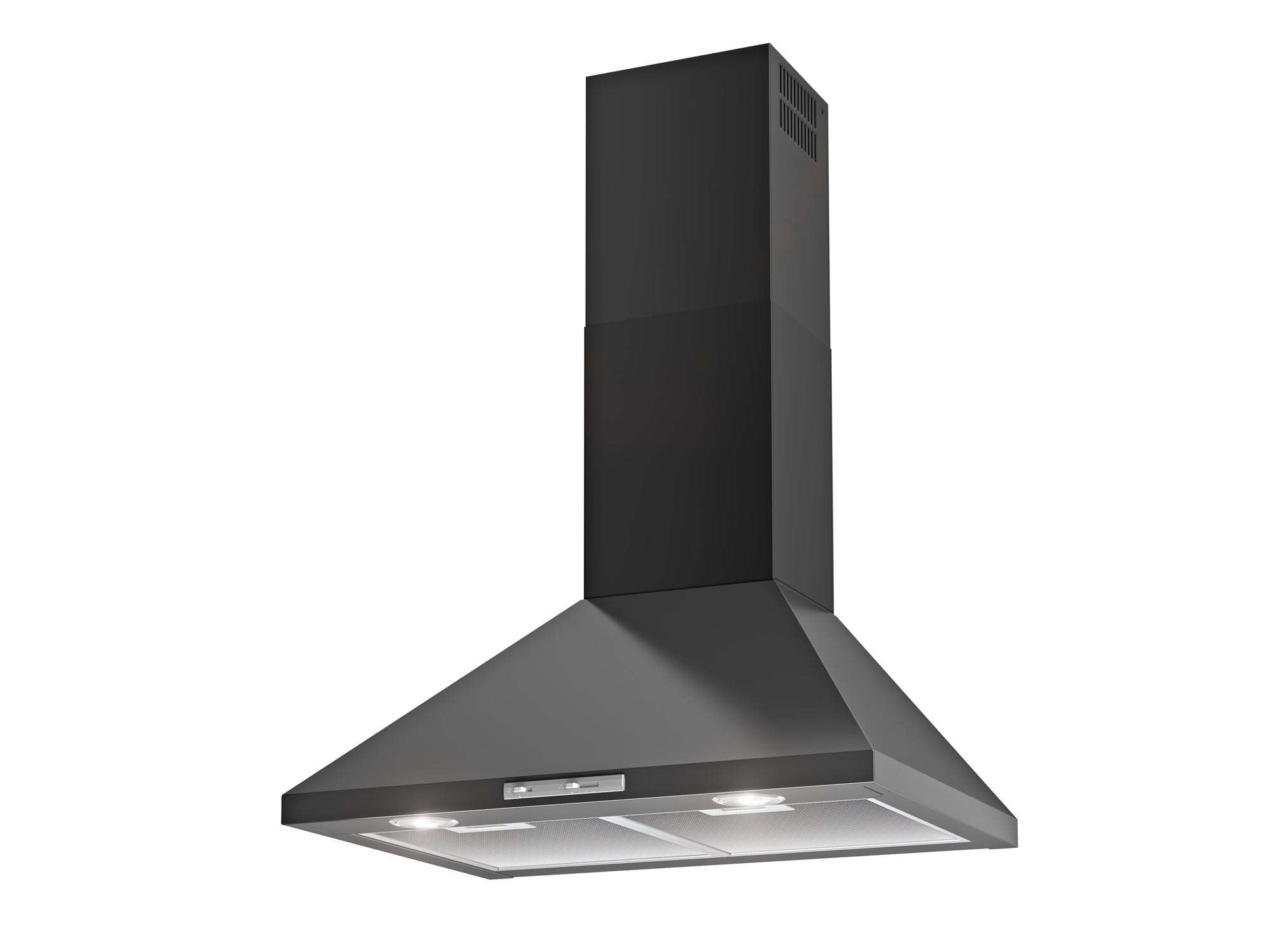 Airforce F0 D2 60cm Wall Mounted Cooker Hood with Slider Control in Black Stainless Finish