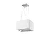 Airforce F181 45cm White Steel Finish Island Cooker Hood with Remote Control