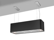 Airforce F181 XXL 100cm Black Steel Finish Island Cooker Hood with Remote Control