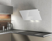 Airforce F203 60cm Angled Wall Mounted Cooker Hood - White Glass