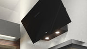 Airforce F203 90cm Automatic Angled Wall Mounted Cooker Hood with Touch Control- Black Glass