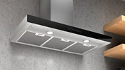 Airforce F205 60cm Wall Mounted Cooker Hood with Touch Control Black Glass Front with Stainless Steel Finish