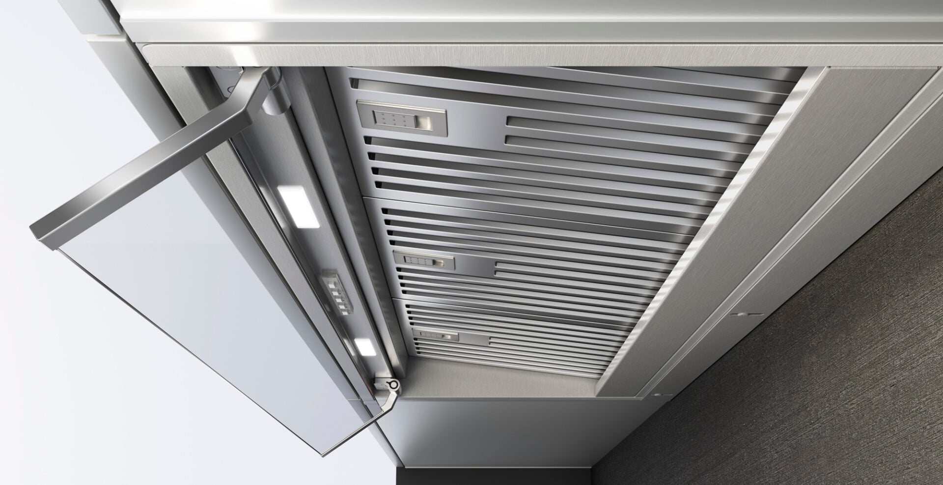 Airforce F300 90cm Built-In Cooker Hood with Touch Control- Stainless Steel Finish with Adjustable glass