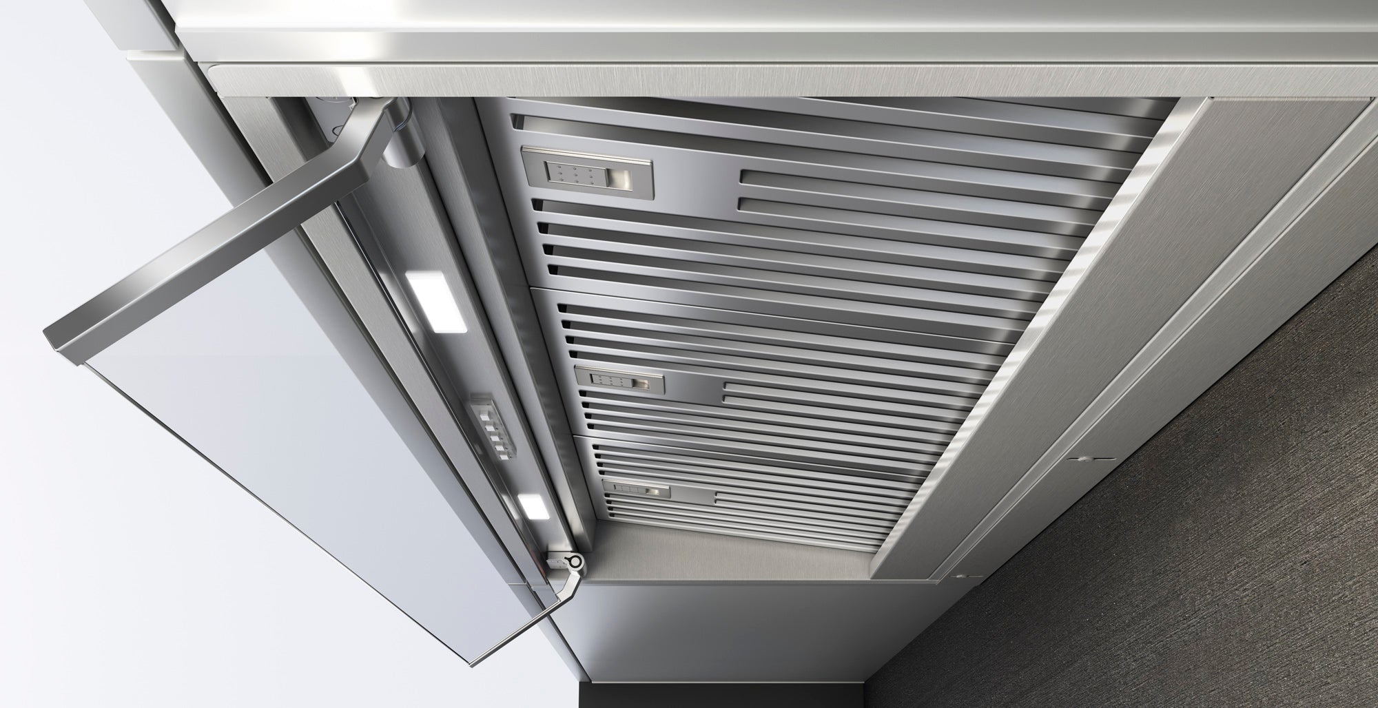 Airforce F300 No Drop 90cm Built-In Cooker Hood with Touch Control- Stainless Steel Finish with Adjustable glass