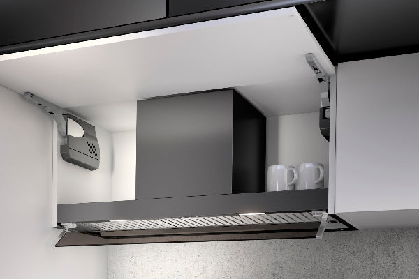 Airforce F300 No Drop 60cm Built-in Cooker hood with Touch Control- Black Finish with Adjustable Glass