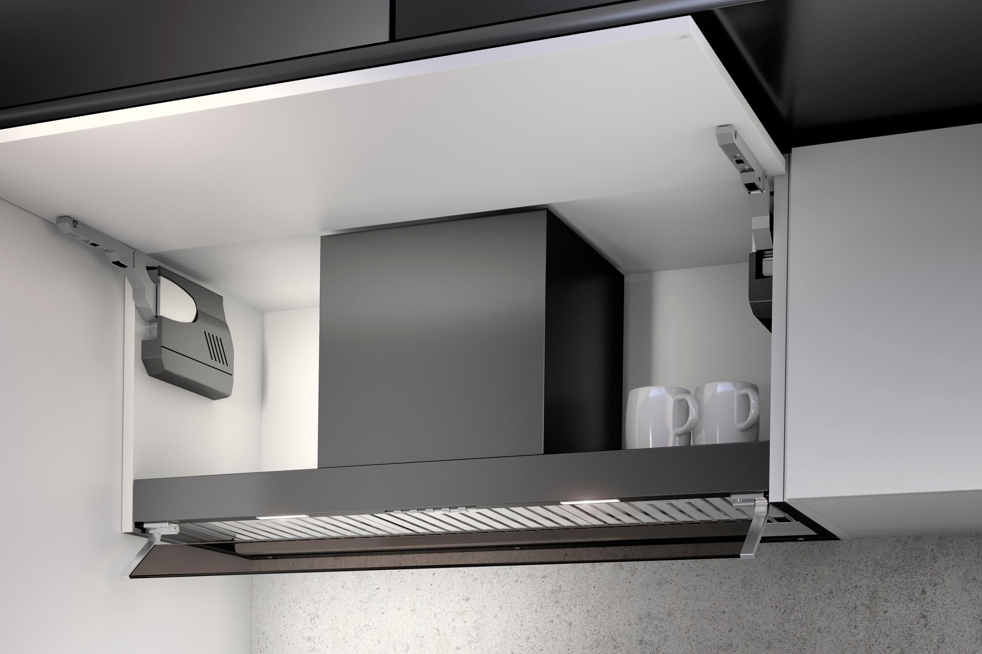 Airforce F300 60cm Built-in Cooker hood with Touch Control- Stainless Steel with Adjustable Glass