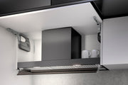 Airforce F300 No Drop 120cm Built-In Cooker Hood with Touch Controls- Black Finish with Adjustable Glass