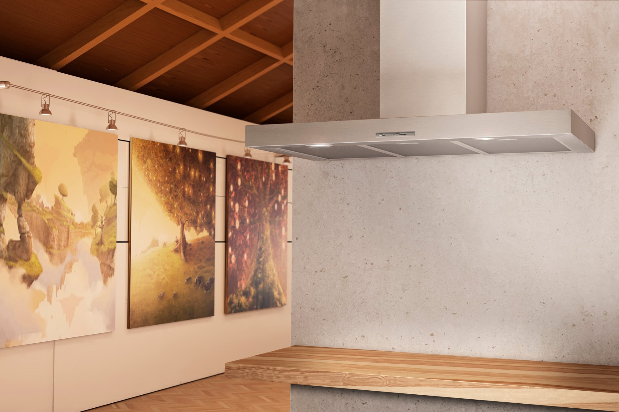 Airforce F53 D2 90m Wall Mounted Cooker Hood with Touch Controls in Stainless Steel Finish