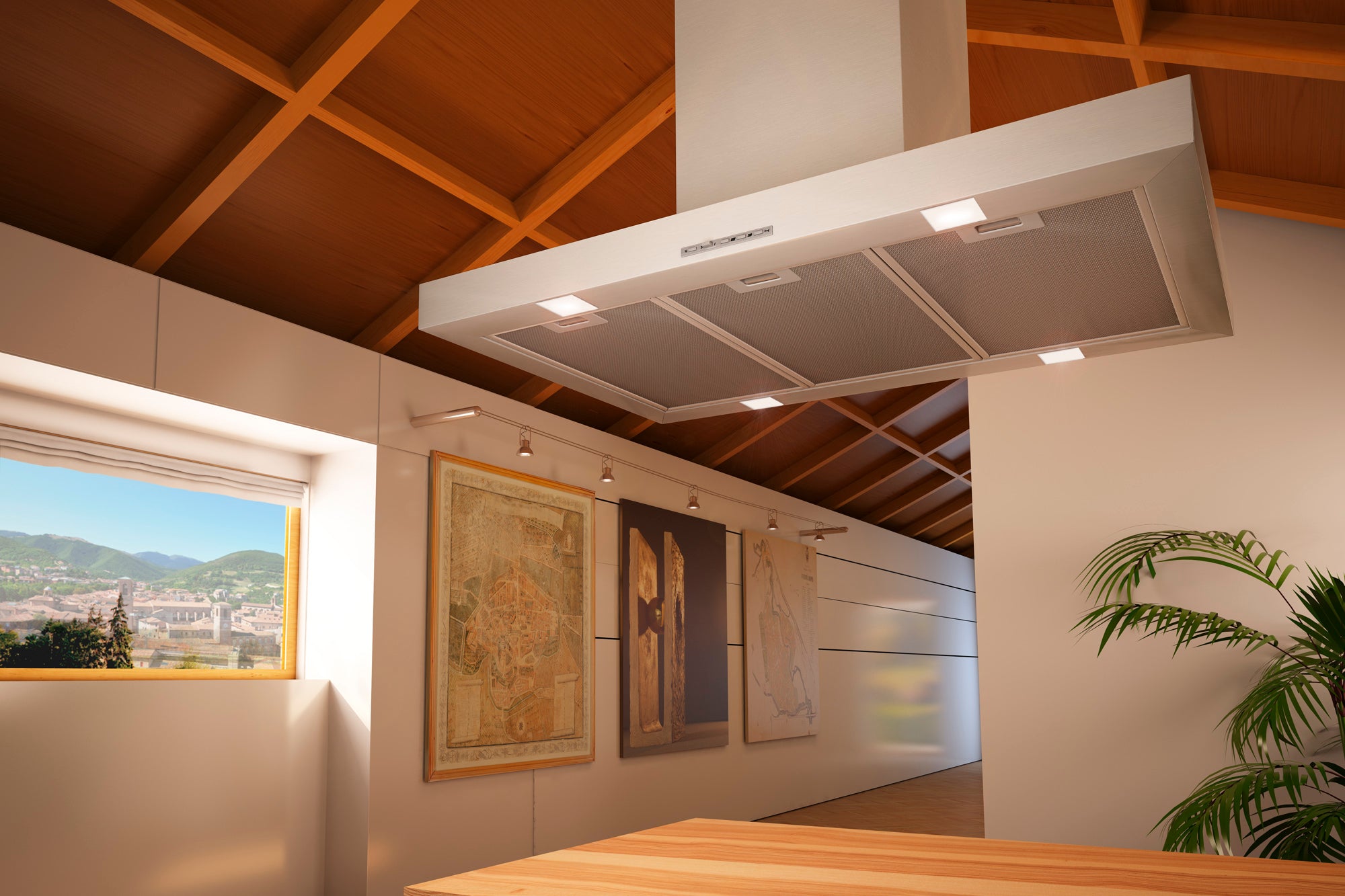 Airforce F54 90cm Island Cooker Hood with Touch Controls in Stainless Steel Finish