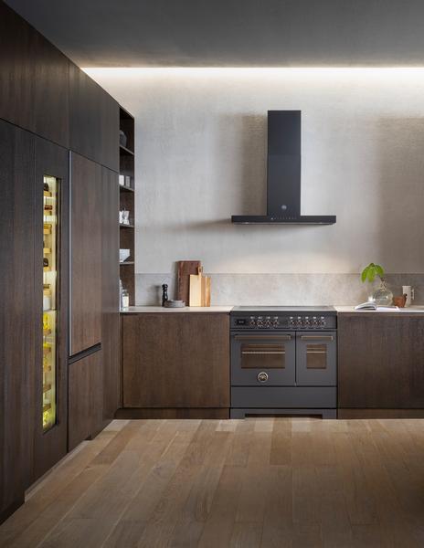 Bertazzoni 90 cm induction top electric double oven Professional Series-Carbonio (Carbon)