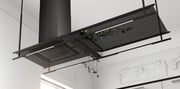 Airforce Frame 140cm Premium Island Designer Cooker Hood - Antracite Finish