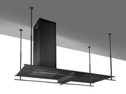Airforce Frame 180cm Premium Island Cooker Hood - Antracite Finish