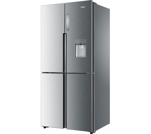 Clearance Haier GHTD456FHS8 83cm Platinum Inox Fridge Freezer with Water dispenser non plumbed