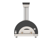 Oveneat GRX-2VG Charcoal Grey Gas Double Pizza Oven with Stainless Steel Door includes Pizza Peel