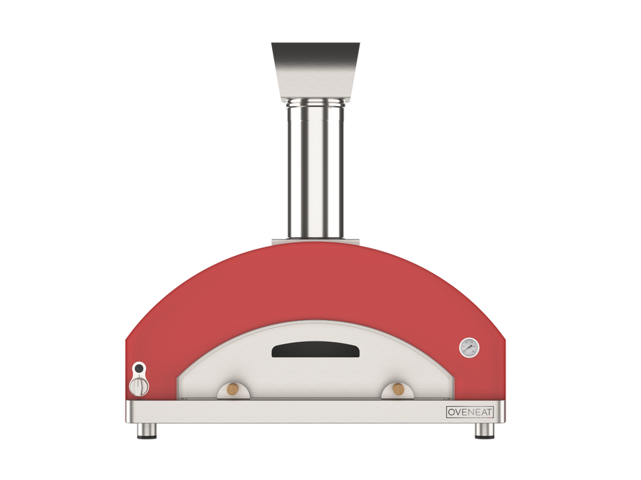 Oveneat GRX-5VR Red Gas Pizza Oven for upto Five Pizzas with Stainless Steel Door includes Pizza Peel