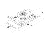 Airforce Gabrielle 100cm Full LED Variable light Panel Ceiling Hood with Easy up installation