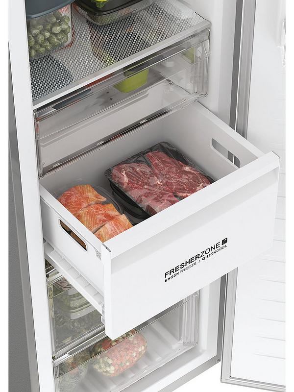 Clearance Haier H3F330SEH1 Tall Upright Freestanding Frost Free Freezer in Silver & Wifi