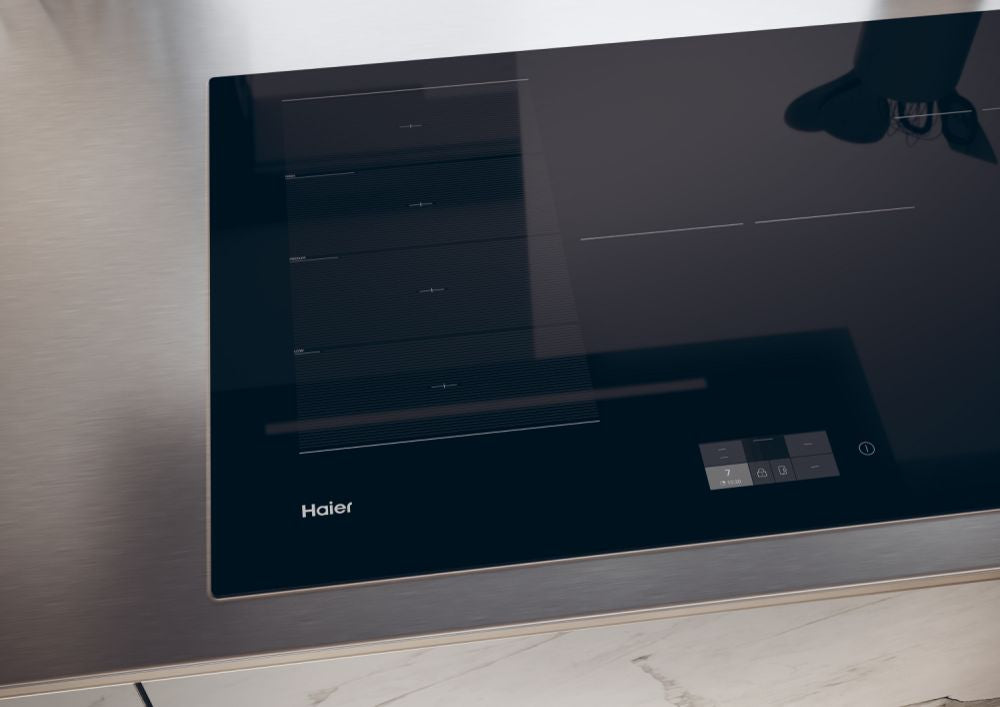 Haier HAMTSJ86TFTCF/1 80cm Half Flex Induction Hob with WIFI, Touch Colour Touch Control Interface