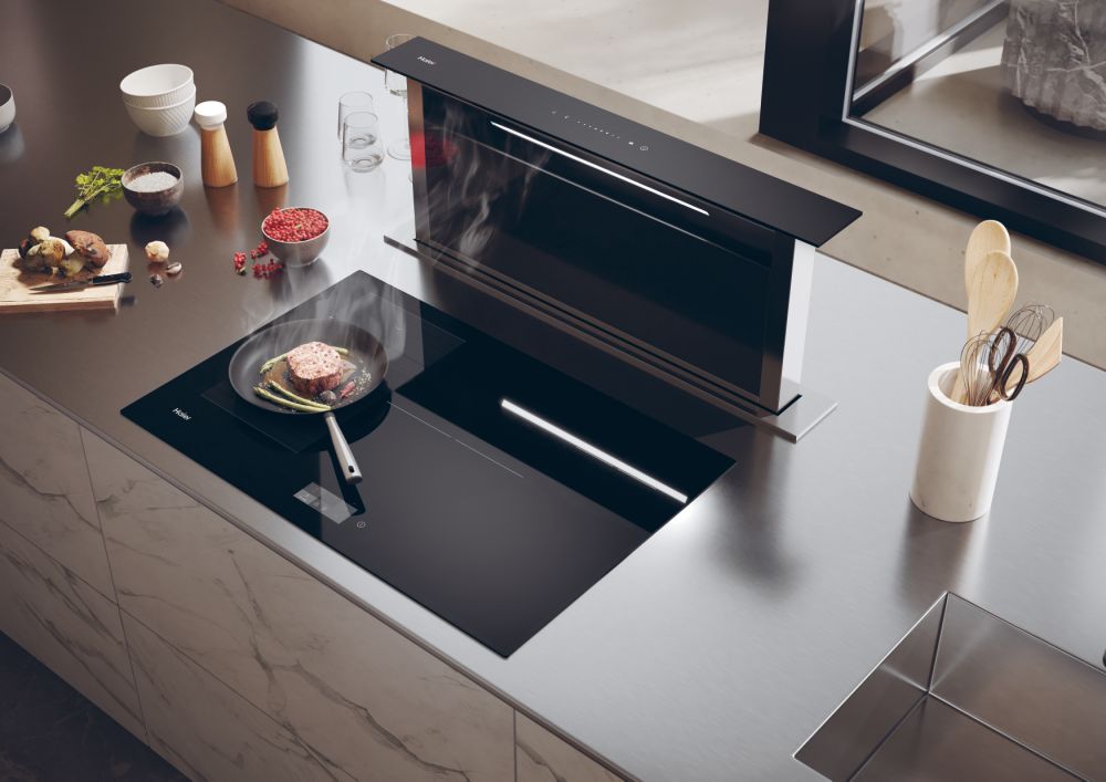 Haier HAMTSJ86TFTCF/1 80cm Half Flex Induction Hob with WIFI, Touch Colour Touch Control Interface