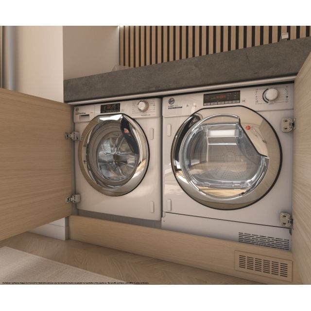 Clearance Hoover HBDOS695TAMCE-80 9/5kg 1600rpm Built-In Washer Dryer - White