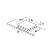 CDA HG6351SS Four burner gas hob