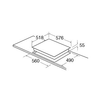 CDA HN6841FR Four zone induction hob