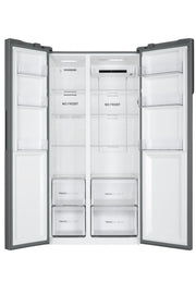 Haier HSR3918ENPG(UK) American Fridge Freezer 177cm No Frost Gentle Silver Finish