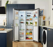 Clearance Haier HSR3918EWPG 90cm Side by Side American fridge freezer