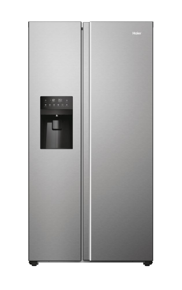 Haier HSR5918DIMP(UK) 177cm American Frigde Freezer No Frost Platinum Inox Finish