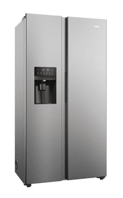 Haier HSR5918DIMP(UK) 177cm American Frigde Freezer No Frost Platinum Inox Finish