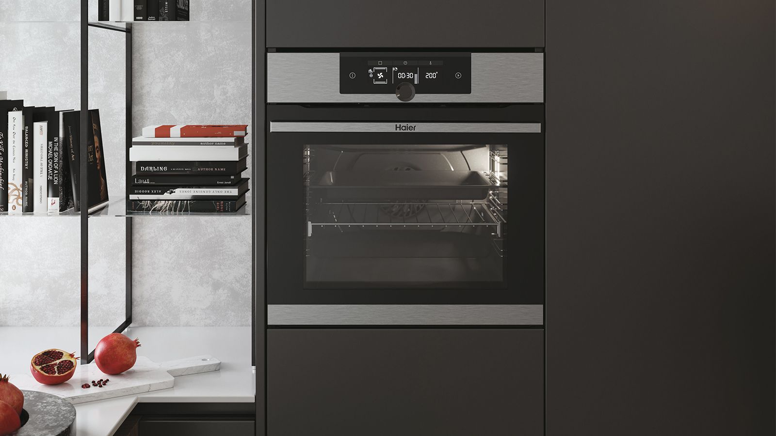 Clearance Haier HWO60SM2F3XH i-Turn 60cm Built in Multifunction Oven Hydrolytic with Wifi