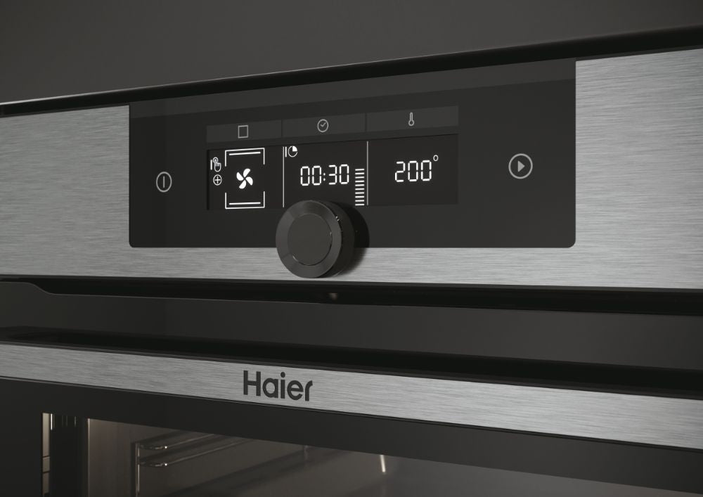 Haier HWO60SM2F9XH Series 2 I-Turn Built-In WIFI Oven with Pyrolytic & Steam Cleaning
