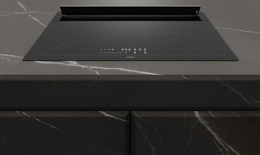 Airforce Slim Petra Filtering 80cm On-Board Motor with Rear Downdraft Full Matt Glass Finish
