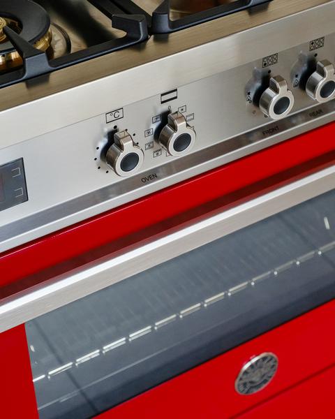 Bertazzoni 90 cm 6-Burner, Electric Oven Professional Series-Rosso (Red)