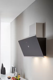 Bertazzoni KV90MOD1NA 90 cm vertical inclined hood Modern Series-Black Glass