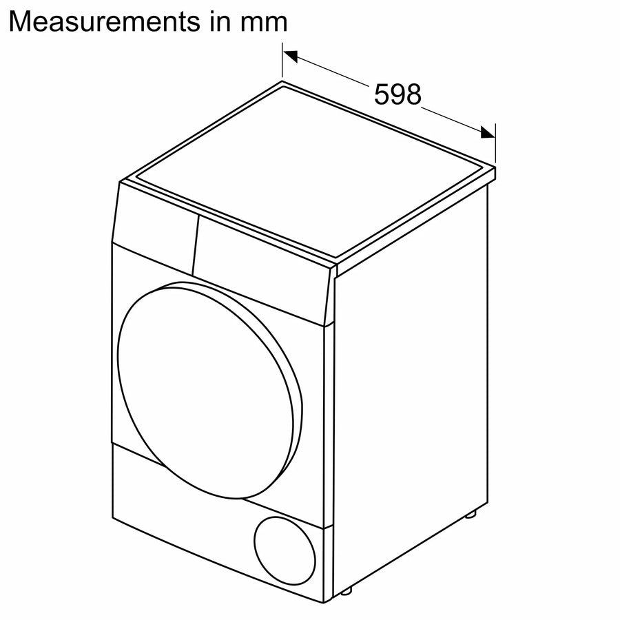 Siemens WQ45G203GB iQ500, Heat pump tumble dryer, 9 kg-White
