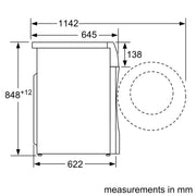 Siemens WN54C2ATGB iQ700 Washer dryer 10.5/6 kg 1400 rpm-Silver