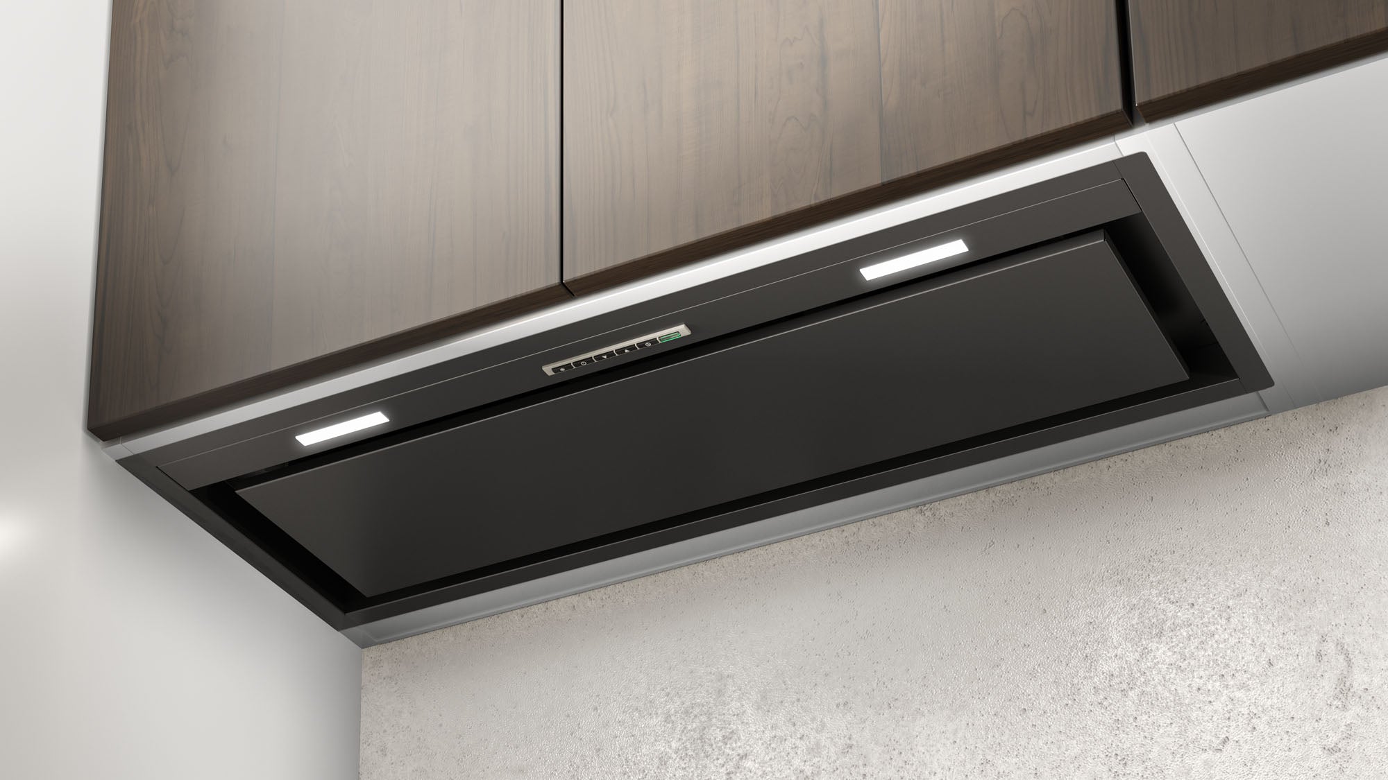 Airforce Modulo Plus 52cm Built-In Cooker hood with Touch Button Control in Black Stainless Finish