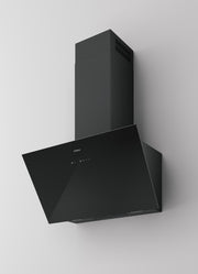 Airforce OMEGA 60cm Vertical Inclined Cooker Hood with Touch Control Black Glass Finish