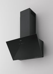 Airforce OMEGA 80cm Vertical Inclined Cooker Hood with Touch Control Black Glass Finish