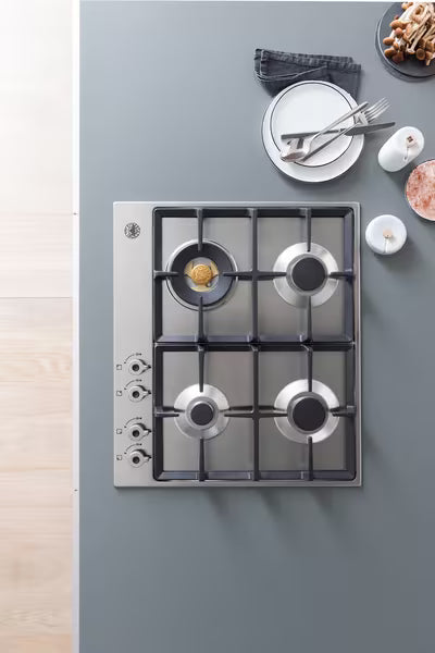 Bertazzoni P604LPROX 60 cm Gas hob with wok Professional Series-Stainless Steel